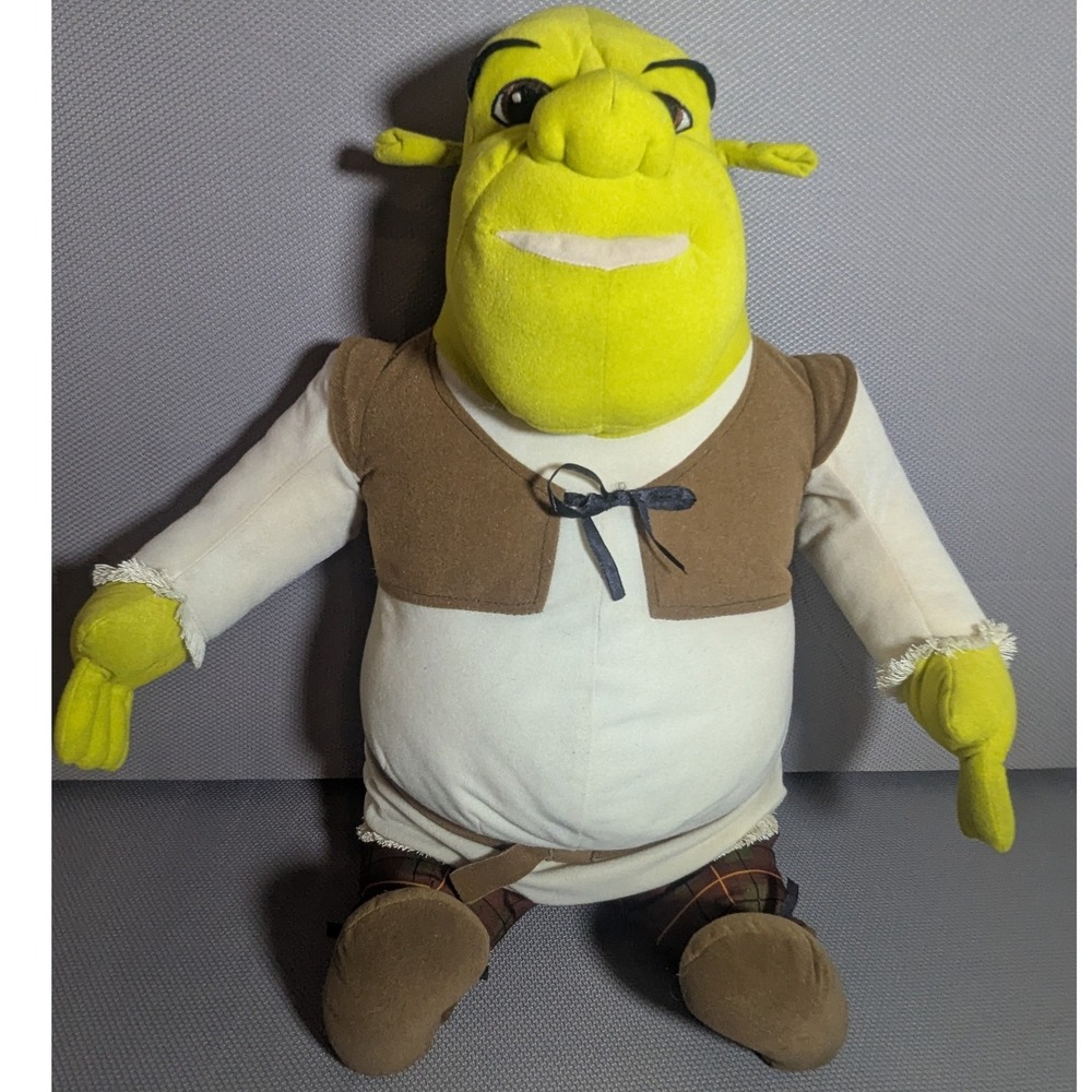 VTG Hasbro Shrek 2 Jumbo Plush Shrek 25" DreamWorks Stuffed Animal Ogre 2004